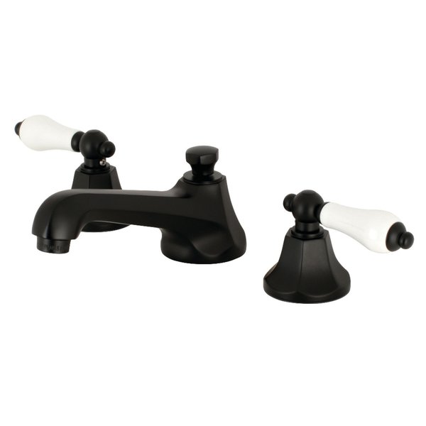 Kingston Brass KS4460PL 8" Widespread Bathroom Faucet, Matte Black KS4460PL